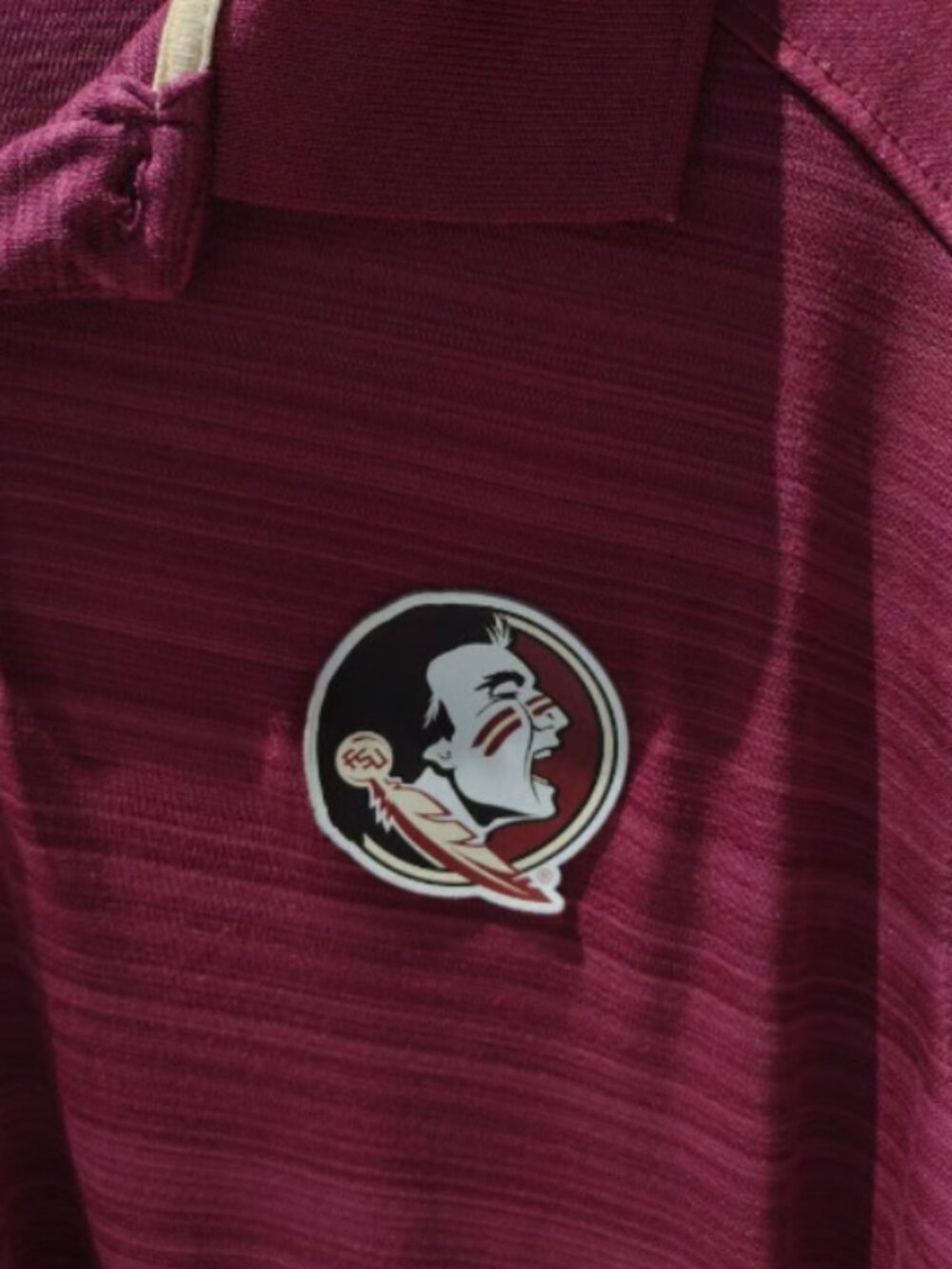 L Men's Champion Florida State Seminoles Polo Shirt FSU Short Sleeve Sports - Picture 4 of 8